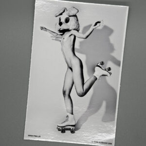 Bunny Skates Photo Style Vinyl sticker