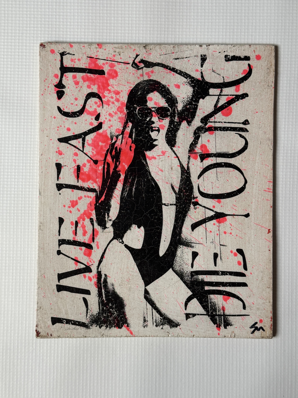 Hand made 8" x 10" art, signed by Sean