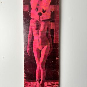 Hand made 8" x 24" art, signed by Sean