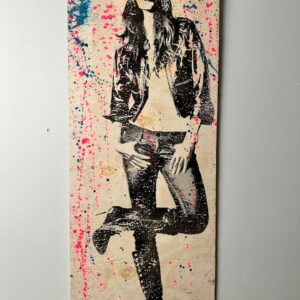 Hand made 14" x 34" art, signed by Sean