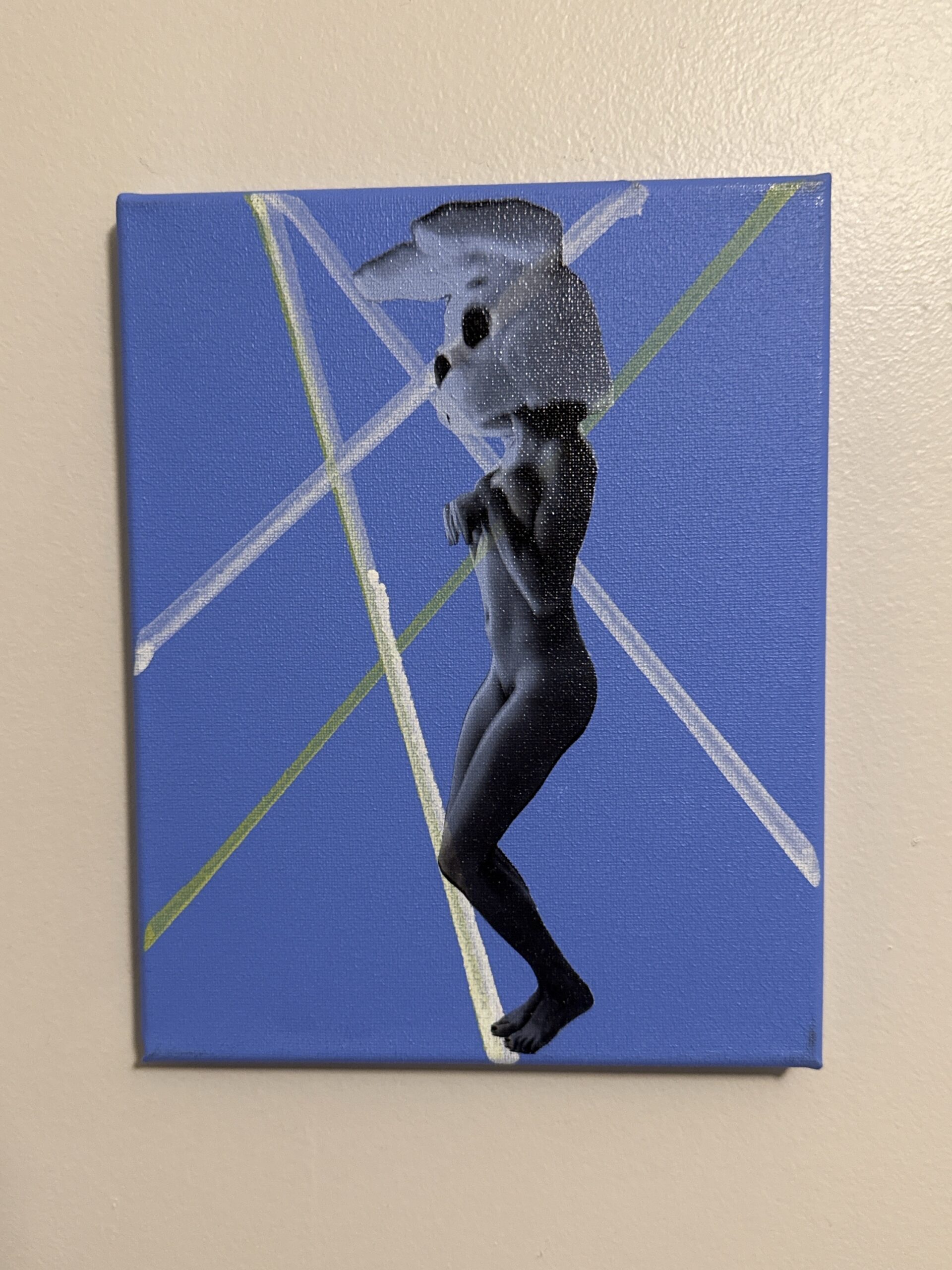 Hand made 8" x 10" art on canvas, signed by Sean Copy Copy Copy