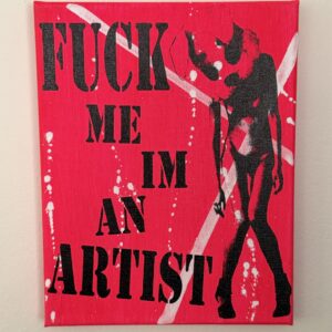 Hand made 8" x 10" art on canvas, signed by Sean Copy