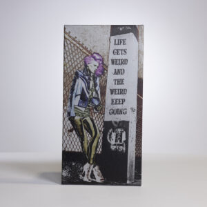 Hand made 10" x 20" art, signed by Sean